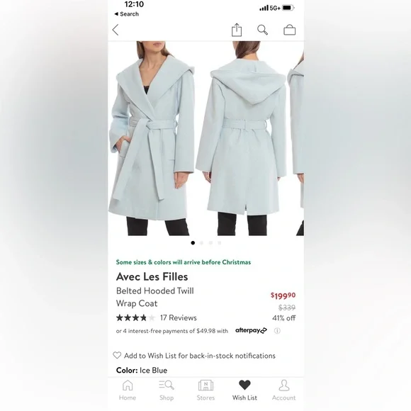 Avec les filles wide collar wrap puffer jacket store